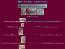 Tablet Screenshot of moisttowelettemuseum.com